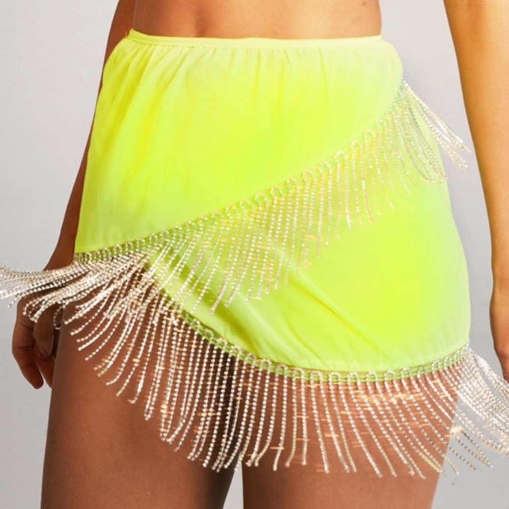 Jaded London Rhinestone Bikini Cover Skirt - Picture 1 of 6